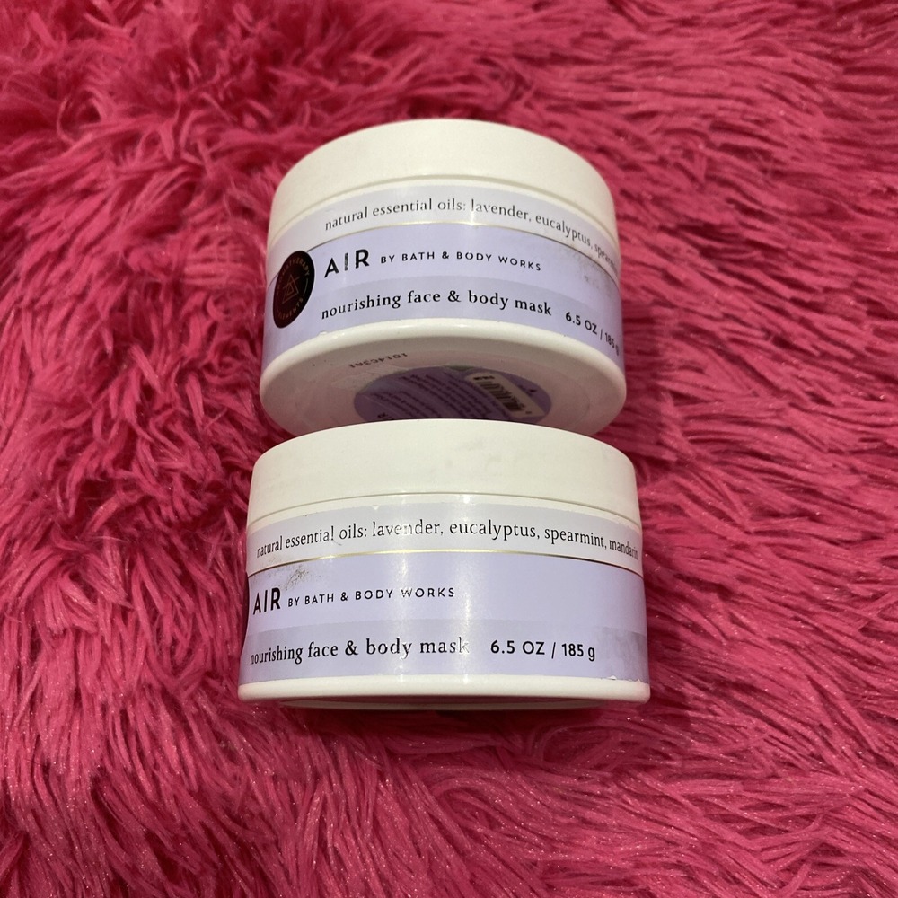 Bath and body works AIR LAVENDER body And Face Mask 6.5 Oz 2x